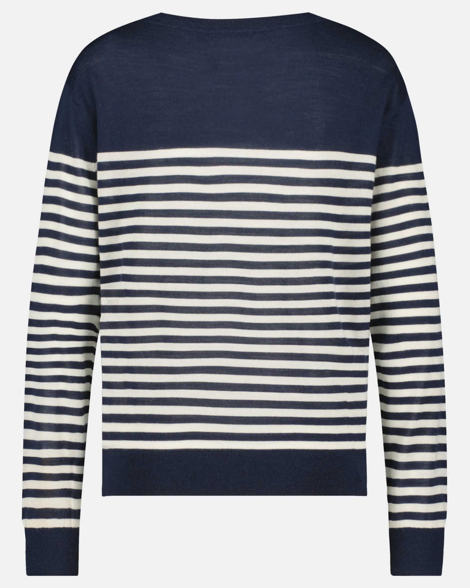 Luxueuze 100% Merino Smerlada Gestreepte Blouse